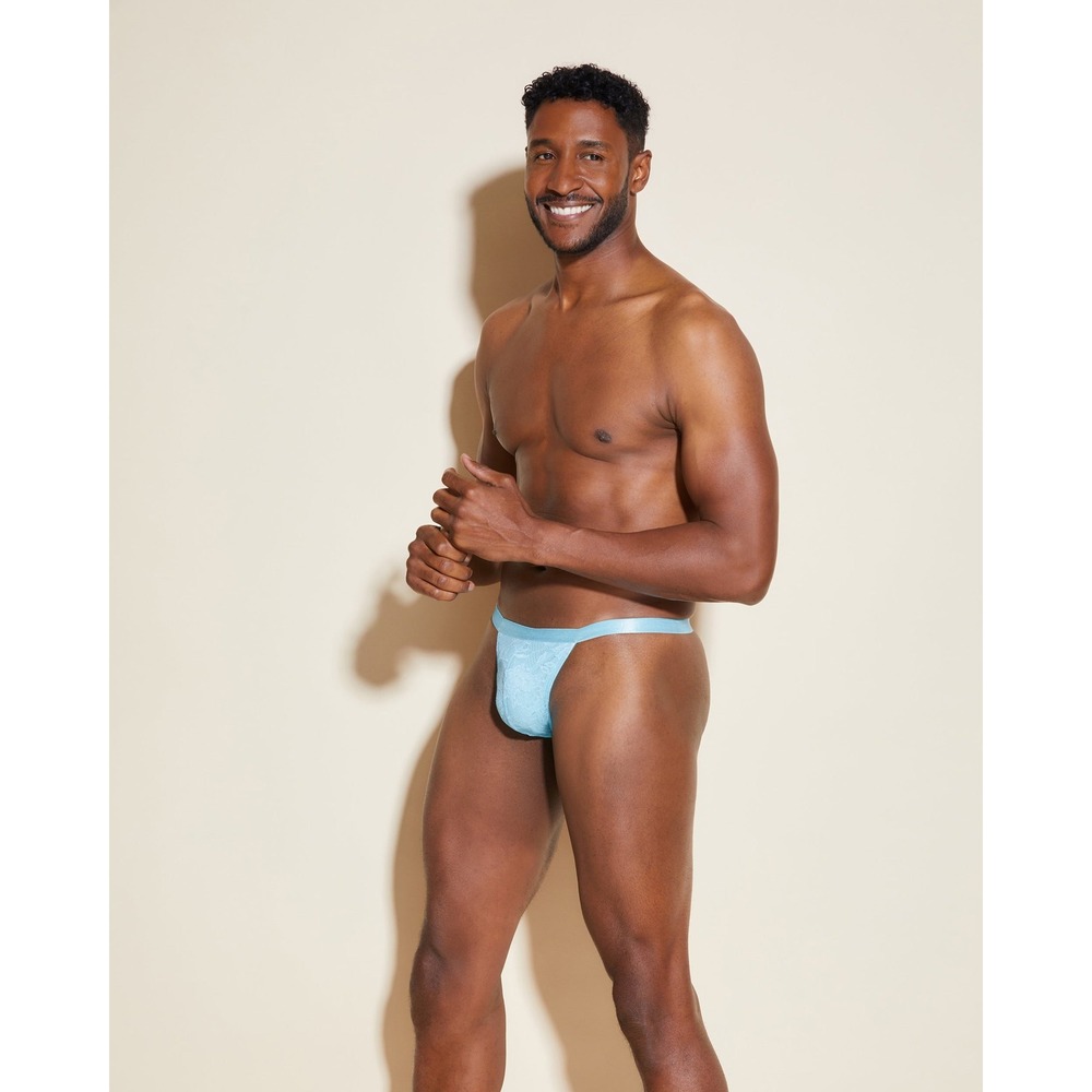 Cosabella Never Say Never Capri Blue Italian Lace‎ Thong Men's Underwear L